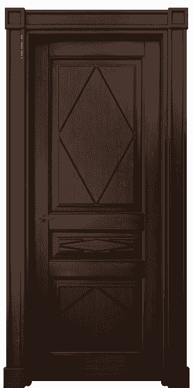 Дверь межкомнатная 6345 БТП. Цвет Бук тёмный с патиной. Материал Массив бука с патиной. Коллекция Toscana Rombo. Картинка.