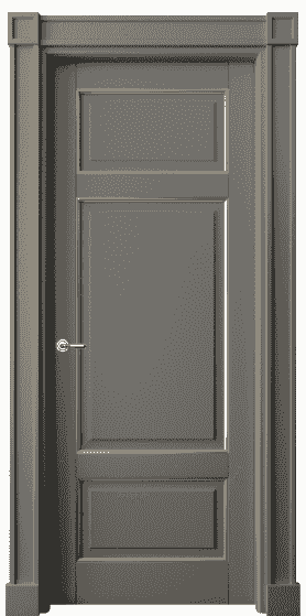 Дверь межкомнатная 6307 БКЛСП. Цвет Бук классический серый позолота. Материал  Массив бука эмаль с патиной. Коллекция Toscana Plano. Картинка.