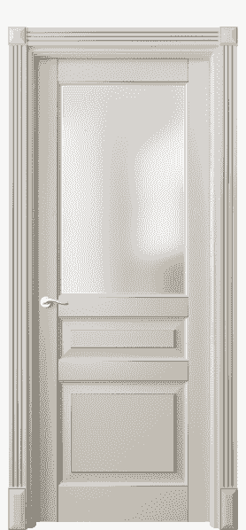 Дверь межкомнатная 0710 БОСС САТ. Цвет Бук облачный серый серебро. Материал  Массив бука эмаль с патиной. Коллекция Lignum. Картинка.
