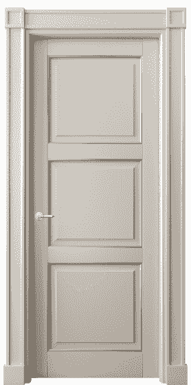 Дверь межкомнатная 6309 БСБЖС. Цвет Бук светло-бежевый серебро. Материал  Массив бука эмаль с патиной. Коллекция Toscana Plano. Картинка.
