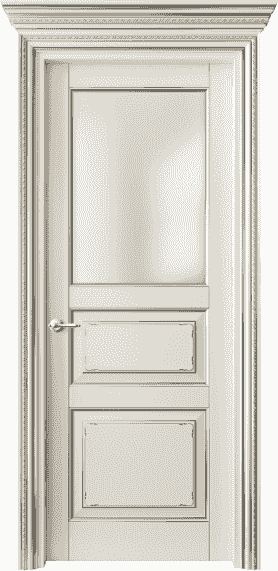 Серия 6232 - Межкомнатная дверь Royal 6232 Бук молочно-белый с серебром