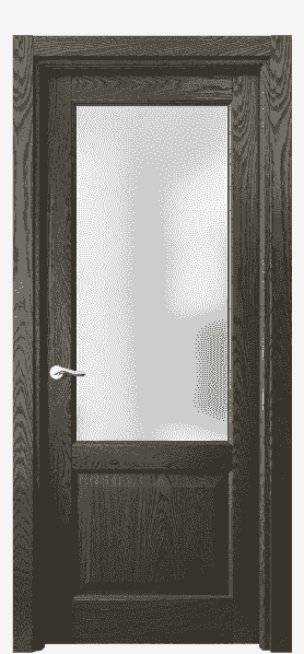 Дверь межкомнатная 0740 ДСЕ.Б САТ. Цвет Дуб серый брашированный. Материал Массив дуба брашированный. Коллекция Lignum. Картинка.