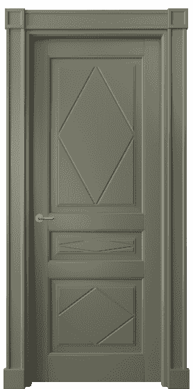 Дверь межкомнатная 6345 БОТ. Цвет Бук оливковый тёмный. Материал Массив бука эмаль. Коллекция Toscana Rombo. Картинка.