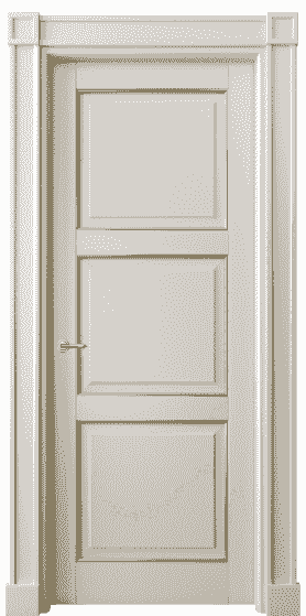 Дверь межкомнатная 6309 БОСП. Цвет Бук облачный серый позолота. Материал  Массив бука эмаль с патиной. Коллекция Toscana Plano. Картинка.