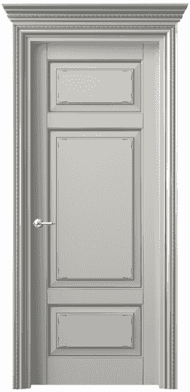 Дверь межкомнатная 6221 БСРС. Цвет Бук серый серебро. Материал  Массив бука эмаль с патиной. Коллекция Royal. Картинка.
