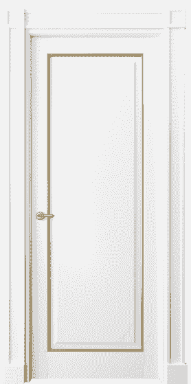 Серия 6301 - Межкомнатная дверь Toscana Plano 6301 Бук белоснежный с позолотой