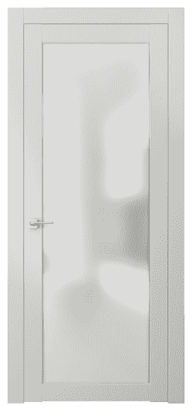 Дверь межкомнатная 2102 БШ САТ. Цвет Белый шёлк. Материал Ciplex ламинатин. Коллекция Planum. Картинка.