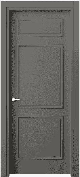 Дверь межкомнатная 8123 МКЛС. Цвет Матовый классический серый. Материал Гладкая эмаль. Коллекция Paris. Картинка.