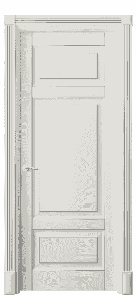 Дверь межкомнатная 0721 БЖМС. Цвет Бук жемчуг с серебром. Материал  Массив бука эмаль с патиной. Коллекция Lignum. Картинка.