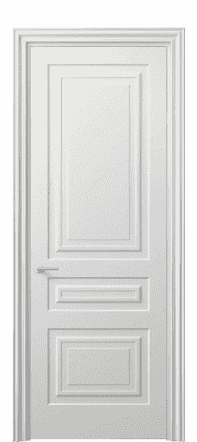 Дверь межкомнатная 8411 МБЛ . Цвет Матовый белоснежный. Материал Гладкая эмаль. Коллекция Mascot. Картинка.