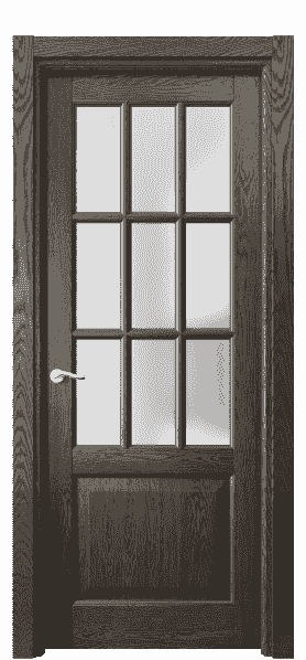 Дверь межкомнатная 0748 ДСЕ.Б САТ. Цвет Дуб серый брашированный. Материал Массив дуба брашированный. Коллекция Lignum. Картинка.