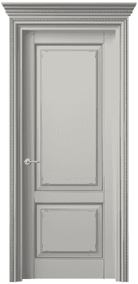 Дверь межкомнатная 6211 БСРС. Цвет Бук серый с серебром. Материал  Массив бука эмаль с патиной. Коллекция Royal. Картинка.