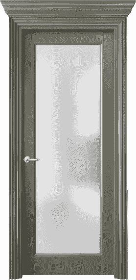 Дверь межкомнатная 6202 БОТС САТ. Цвет Бук оливковый тёмный с серебром. Материал  Массив бука эмаль с патиной. Коллекция Royal. Картинка.