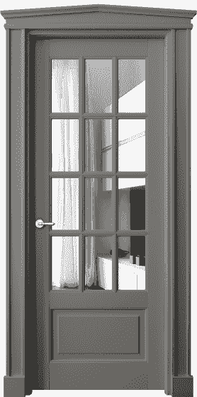 Дверь межкомнатная 6313 БКЛС Зеркало. Цвет Бук классический серый. Материал Массив бука эмаль. Коллекция Toscana Grigliato. Картинка.
