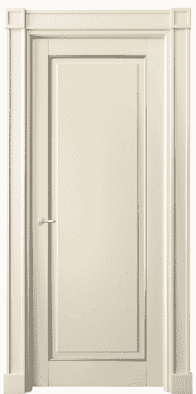 Дверь межкомнатная 6301 БМЦС. Цвет Бук марципановый серебро. Материал  Массив бука эмаль с патиной. Коллекция Toscana Plano. Картинка.
