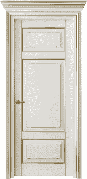 Дверь межкомнатная 6221 БЖМЗ. Цвет Бук жемчуг с золотом. Материал  Массив бука эмаль с патиной. Коллекция Royal. Картинка.