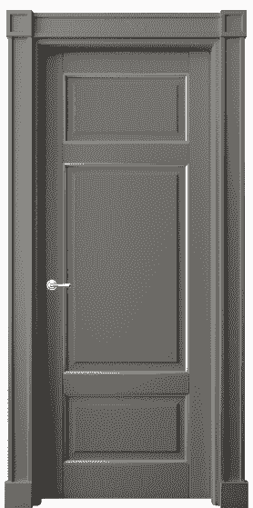 Дверь межкомнатная 6307 БКЛСС. Цвет Бук классический серый серебро. Материал  Массив бука эмаль с патиной. Коллекция Toscana Plano. Картинка.