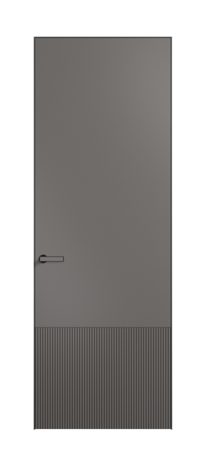 Дверь межкомнатная Velvet АКП 8202 Матовый классический серый. Скрытый короб Черный Цена 61569 . Фабрика дверей Волховец 8 (800) 551 43 19 Межкомнатная дверь Velvet АКП 8202 Матовый классический серый. Цена 61569 | Volhovec
