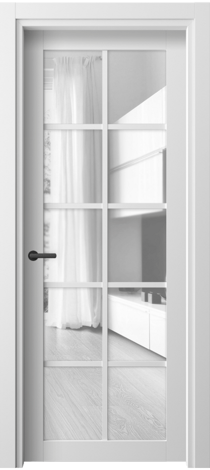 Межкомнатная дверь Neo 2106 Белый шёлк Прозрачное стекло, триплекс Цена 30959 ₽ | Volhovec