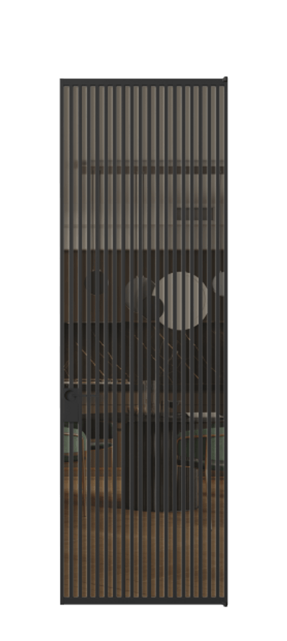 Алюминиевая дверь АЛПЛ040.06 Алюминий Черный Прозрачное бронзовое стекло, триплекс Цена 186370  | Volhovec