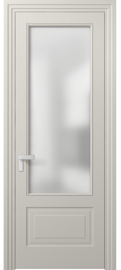 Межкомнатная дверь Rocca 8342 Матовый облачно-серый Сатинированное стекло Цена 71319 ₽ | Volhovec