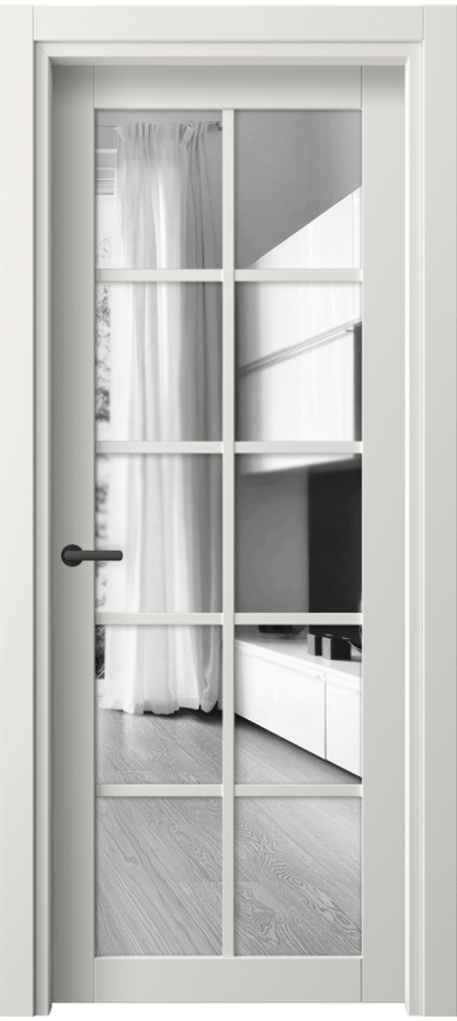 Межкомнатная дверь Neo 2106 ПЭТ белоснежный Двустороннее зеркало, триплекс Цена 30239 ₽ | Volhovec