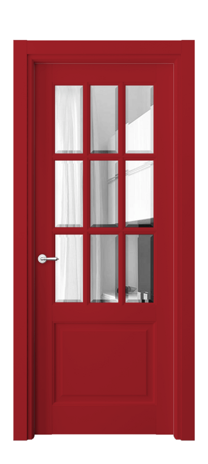 Межкомнатная дверь Toscana Grigliato 6312 Бук белоснежный Прозрачное стекло с фацетом Цена 115999 ₽ | Volhovec