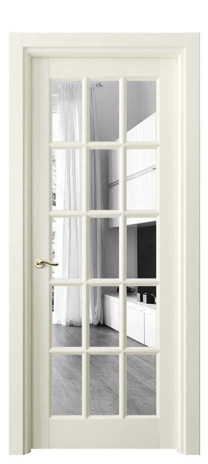 Межкомнатная дверь Лигнум 0708 Матовый молочно-белый Двустороннее зеркало, триплекс Цена 118299 ₽ | Volhovec