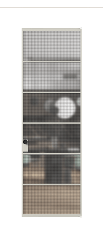 Алюминиевая дверь АЛПЛ040.04 Алюминий тёплый серый Декоративное стекло с сеткой "Mesh silver", триплекс. Без короба АТСР Цена 121772 Стоимость комплекта двери включает:
1. Полотно (600/650/700/750/800/850/900/950*2000-2400 мм).
2. Короб
3. Комплект фурнитуры (2 торцевые петли и магнитный замок с ответной планкой). Фабрика дверей Волховец 8 (800) 551 43 19 Алюминиевая дверь АЛПЛ040.04 Алюминий тёплый серый Декоративное стекло с сеткой "Mesh silver", триплекс Цена 121772 | Volhovec