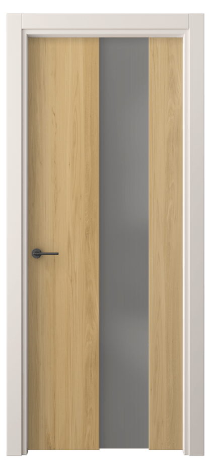 Межкомнатная дверь Фридом 4226 Солнечный вяз Сатинированное серое стекло, триплекс Цена 40799 ₽ | Volhovec