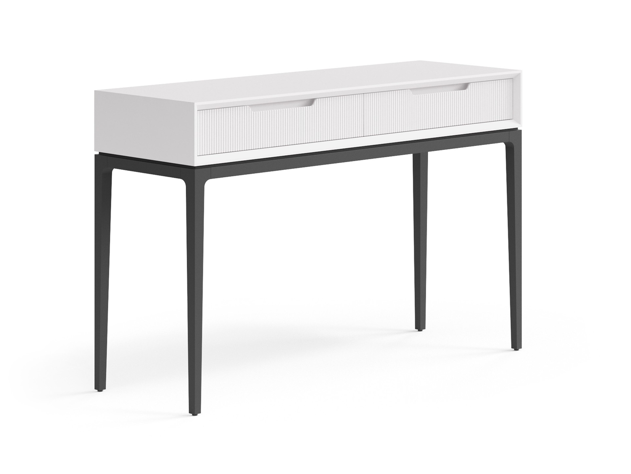 Консоль Velvet 2 ящика Матовый пудровый белый