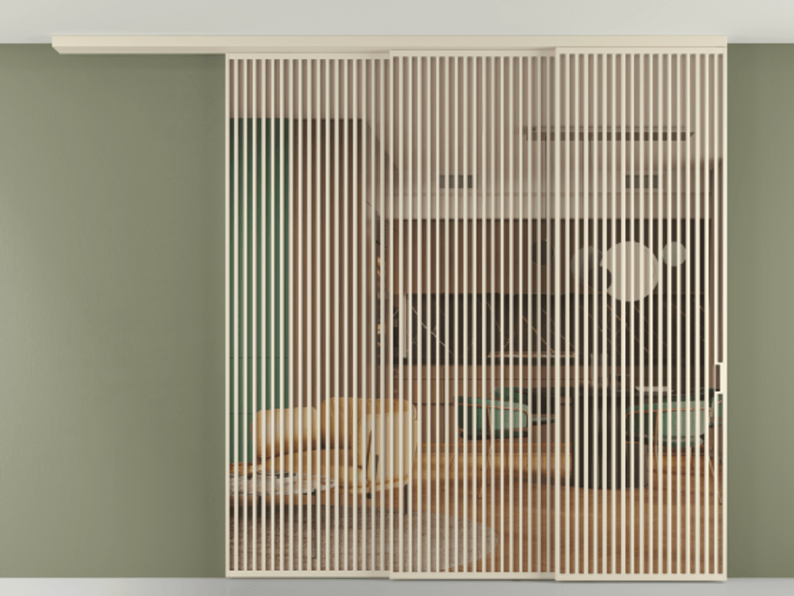 Перегородка Formato вдоль стены на потолок телескопик синхро 3 АЛПР 040.06 Алюминий бежево-серый Прозрачное оранжевое стекло, триплекс Цена 655084 ₽ | Volhovec