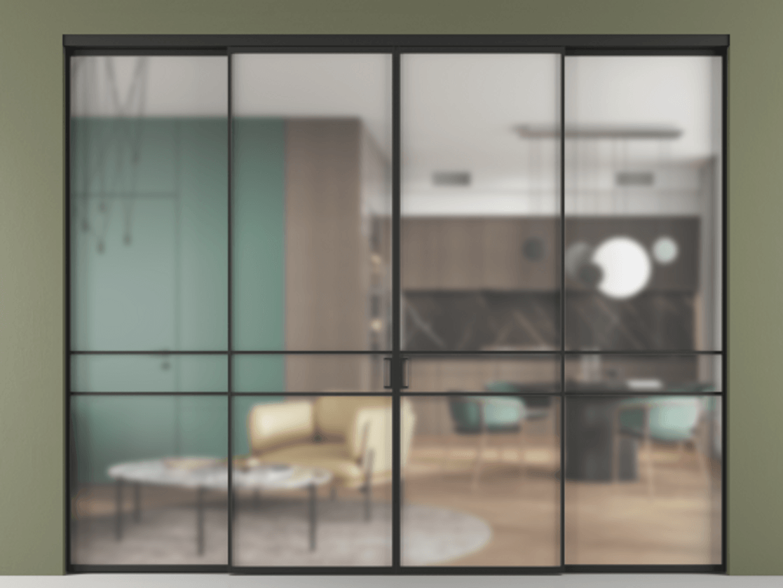 Перегородка Formato внутри проёма четырёхстворчатая #VENDORCODE# #FURNISH# #GLASS# Цена #PRICE# #CURRENCY#  | Volhovec