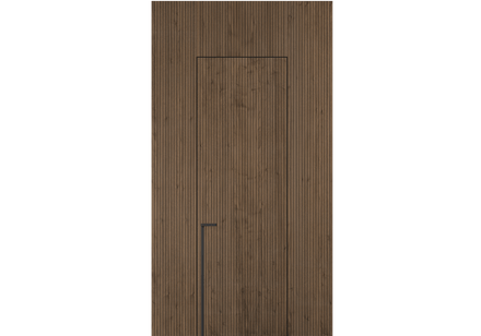 Панели для отделки стен Стеновая панель Фрезерованные Орех умбра матовый. Цвет Орех умбра матовый. Материал Шпон Naturwood. Коллекция Фрезерованные. Картинка.