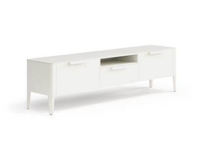 Мебель ТВ тумба Piega. Цвет Матовый молочно-белый. Материал Гладкая эмаль. Коллекция ТВ тумба Piega. Картинка.