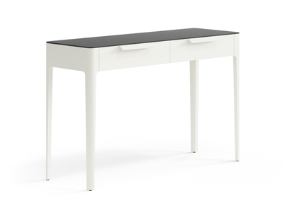 Мебель Консоль Piega 2 ящика. Цвет Матовый молочно-белый. Материал Гладкая эмаль. Коллекция Консоль Piega 2 ящика. Картинка.