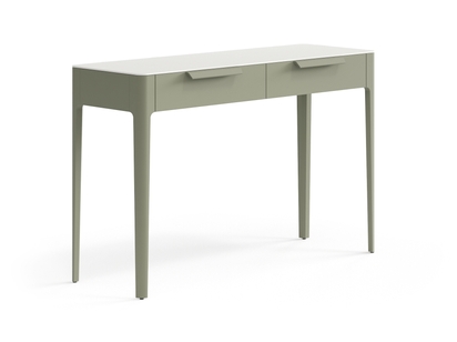 Мебель Консоль Piega 2 ящика. Цвет Матовый оливковый тёмный. Материал Гладкая эмаль. Коллекция Консоль Piega 2 ящика. Картинка.