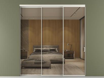 Алюминевая перегородка vn3_01 Stopsol Bronze БЕЛ. Цвет Алюминий Белый. Материал Алюминий. Коллекция Перегородка Formato внутри проёма телескопик синхро 2. Картинка.