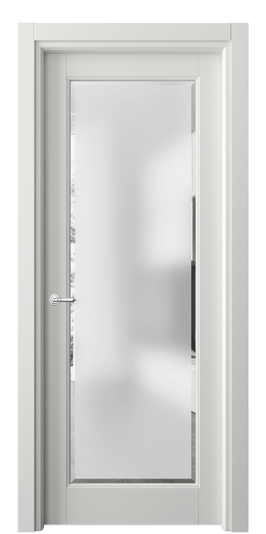 Дверь межкомнатная 6300 МССР САТ-Ф. Цвет Матовый светло-серый. Материал Гладкая эмаль. Коллекция Тоскана Ромбо. Картинка.