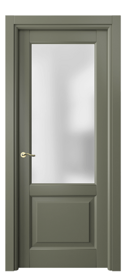Дверь межкомнатная 0740 БОТ САТ. Цвет Бук оливковый тёмный. Материал Массив бука эмаль. Коллекция Lignum. Картинка.