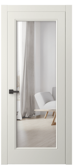 Дверь межкомнатная 8300 МЖМ-ЗЕР. Цвет Матовый жемчужный. Материал Гладкая эмаль. Коллекция Linea. Картинка.