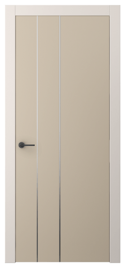 Дверь межкомнатная АКП 4203 ПЭСБ. Цвет ПЭТ светло-бежевый. Материал ПЭТ. Коллекция Freedom. Картинка.