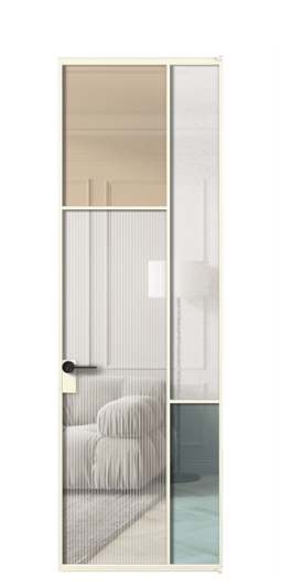 Межкомнатная дверь АЛПЛ041.10 АМБ 4 стекла. Цвет Алюминий молочно-белый. Материал Алюминий в эмали. Коллекция Mosaic. Фото. Дверь межкомнатная АЛПЛ041.10 АМБ 4 стекла. Цвет Алюминий молочно-белый. Материал Алюминий в эмали. Коллекция Mosaic. Картинка.