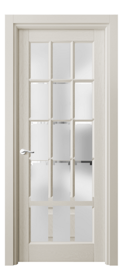 Дверь межкомнатная 0708 ДОС САТ. Цвет Дуб облачный серый. Материал Массив дуба эмаль. Коллекция Lignum. Картинка.