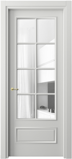 Дверь межкомнатная 8112 МССР ПРОЗ. Цвет Матовый светло-серый. Материал Гладкая эмаль. Коллекция Paris. Картинка.