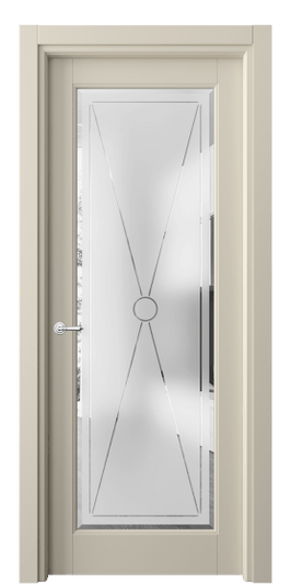 Дверь межкомнатная 6300 МБСР САТ-Ф. Цвет Матовый бежево-серый. Материал Гладкая эмаль. Коллекция Тоскана Литера. Картинка.