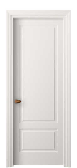 Дверь межкомнатная 8541 МПБЛ. Цвет Матовый пудровый белый. Материал Гладкая эмаль. Коллекция Esse. Картинка.