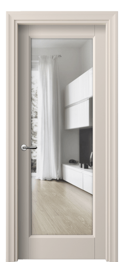 Дверь межкомнатная 1402 ПЭПБ ПРОЗ. Цвет ПЭТ пудровый бежевый. Материал ПЭТ. Коллекция Galant. Картинка.