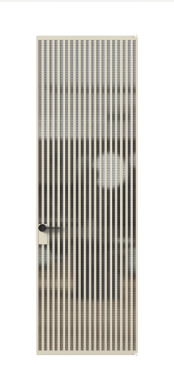 Дверь межкомнатная АЛПЛ040.06 АБСР MS. Цвет Алюминий бежево-серый. Материал Алюминий в эмали. Коллекция Formato. Картинка.