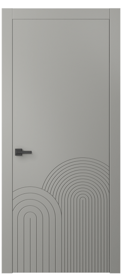 Дверь межкомнатная 8059 МНСР. Цвет Матовый нейтральный серый. Материал Гладкая эмаль. Коллекция Linea. Картинка.
